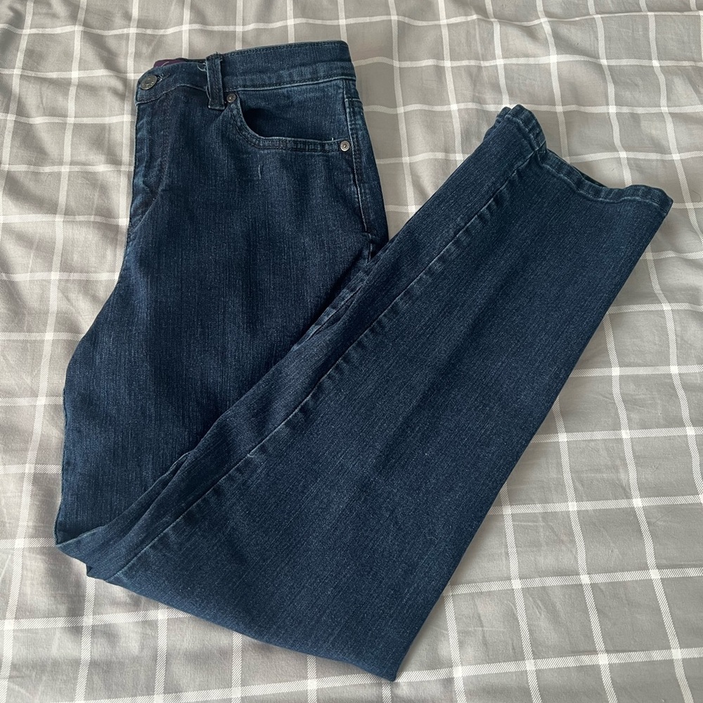 Gloria Vanderbilt Amanda Short Womens 8 Blue Cotton Blend High‎ Rise Jeans